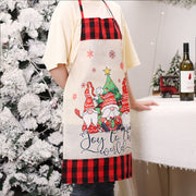 Christmas Decorations Three Forest People Doll Linen Apron