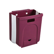 Hanging folding hanging household trash can