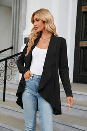 Women's Casual Lightweight Open Front Cardigans  Soft Draped Long Sleeve