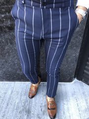 Men's Printed Casual Fashion Striped Trousers