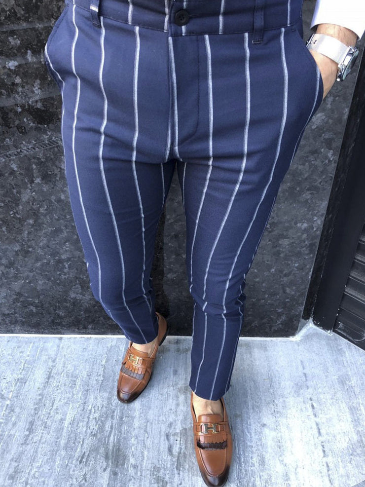 Men's Printed Casual Fashion Striped Trousers