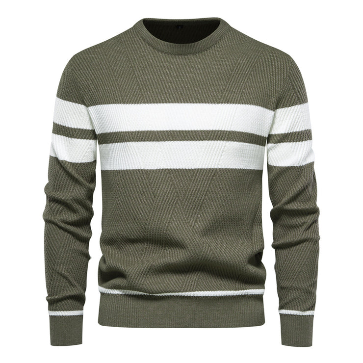 Men's Fashion Casual Striped Sweater