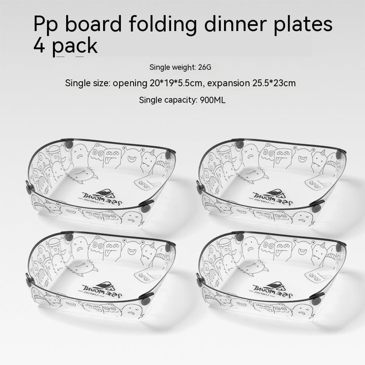 Outdoor Folding Bowls, Tableware, Portable Travel Plates