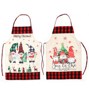 Christmas Decorations Three Forest People Doll Linen Apron