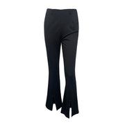 Flared Pants High-waisted Slimming Slacks Slit Slacks Wide-legged Pants