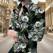 Casual Printed Men's Long Sleeved Shirt