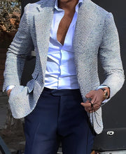 Men's Striped Blazer Casual Slim Fit