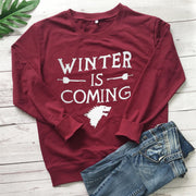 Women's Fashionable Simple WINTER IS COMING Letter Sweater