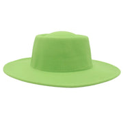 Retro Fedora 8cm Wide Brim Solid Color Concave-convex Dome Woolen Hat