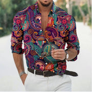 Men's Trendy Thin Ethnic Print Shirts