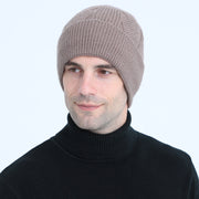 Men's Fleece-lined Thickened Twisted Knitted Warm Pullover Cap