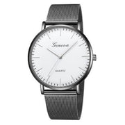 Fashion Casual Watches Womens Men GENEVA Womens Classic Quartz Stainless Steel Wrist Watch Bracelet Watches