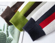 Men's Round Neck Multicolor Sweater Simple Knitwear