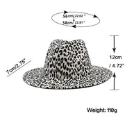 Men's And Women's Fashionable All-match Milky White Leopard Print Woolen Hat