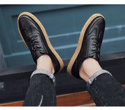 Trendy young British leather shoes