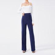 Solid Color Casual Pants Slim, High-waisted Bell Bottoms