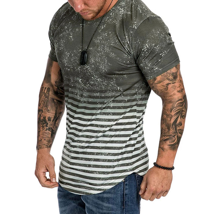 Slim Plus Size Short Sleeve Trendy Short Sleeve Men's