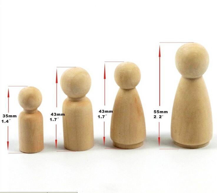 CTFFNIKPJM299 Wooden People-Solid Unfinished Paint-Waldorf Toys