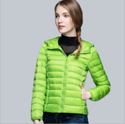 2022 New Winter Clothing Light Short Short Fashion Slim Down Jacket Women's Light Down Jacket Hooded Jacket Tide