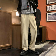 Wide-leg Suit Pants Male Spring And Autumn Straight