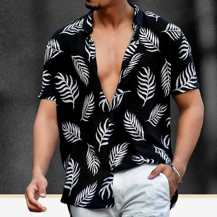 Lapel Men's Shirt 3D Digital Printing