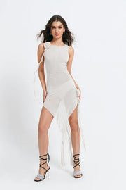 Women's Fashion Casual Mullet Mesh Dress