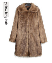 Men's Overcoat Faux Fur Coat Long Trench Coat