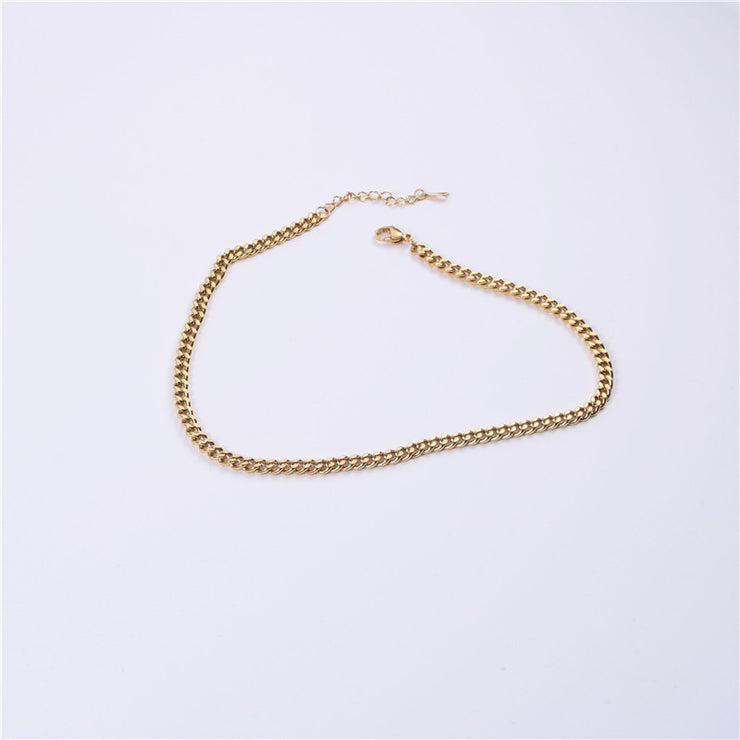 18k thick chain without pendant necklace