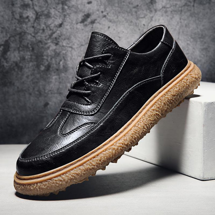 Trendy young British leather shoes