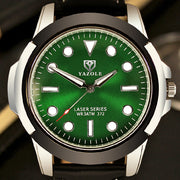 372 YAZOLE brand quartz watches, non mechanical men's sports watches, luminous green ghost series watches wholesale