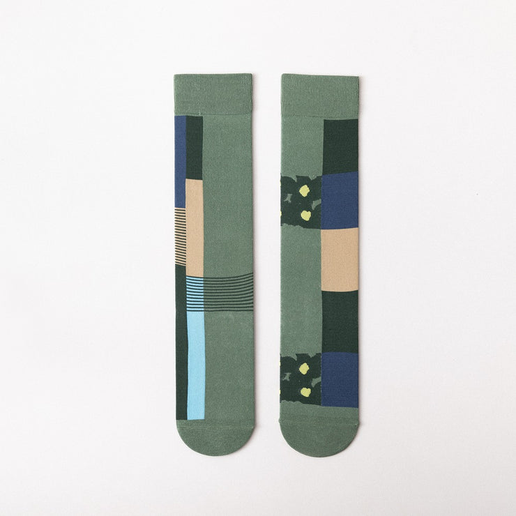 Pile socks AB asymmetric socks