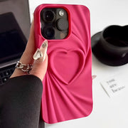 Ruffled Simple Love Phone Case