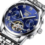 A man watches hedge automatic mechanical watches Tourbillon waterproof hollow men's swimming.