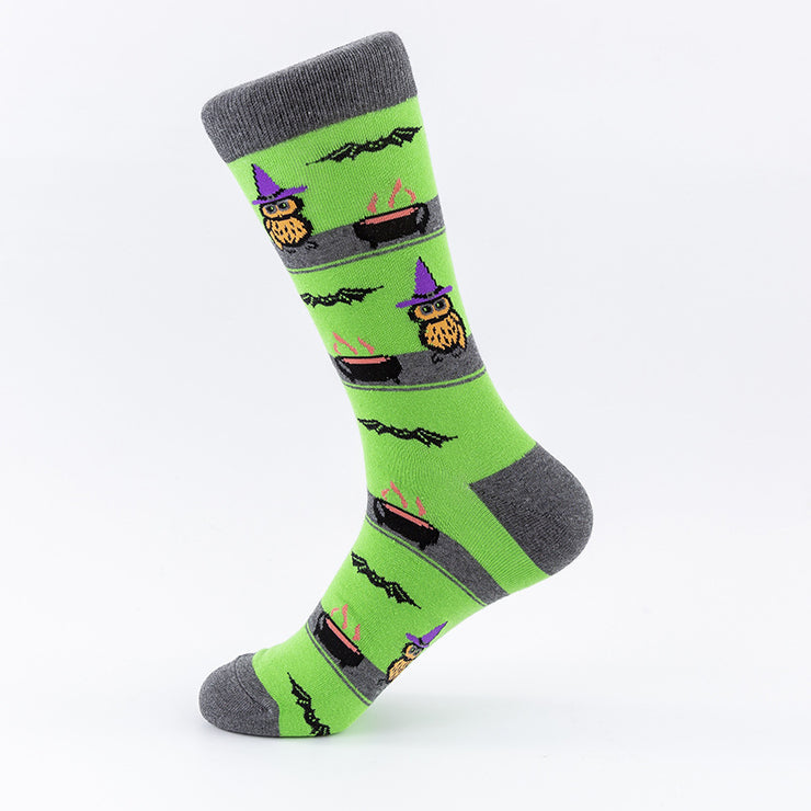 Men's Halloween Skull Printed Sports Cotton Socks