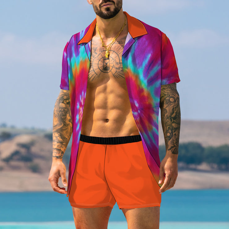 Colorful 3D Printed Vacation Suit For Men