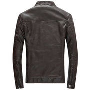 Young Men's Slim Fit Leather Jacket