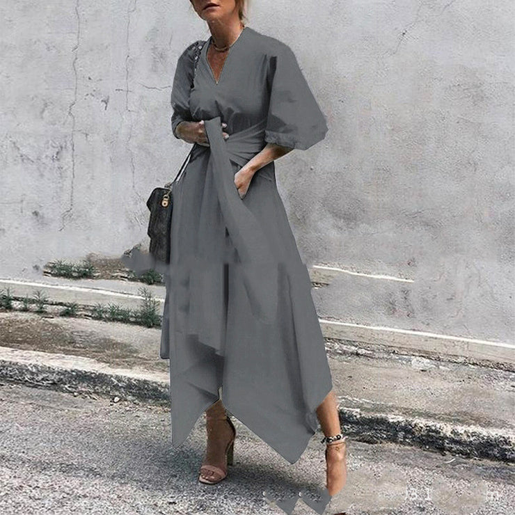 Irregular hem dress