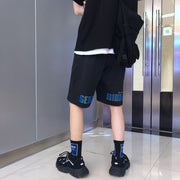 Men's Trendy Reflective Letter Print Shorts