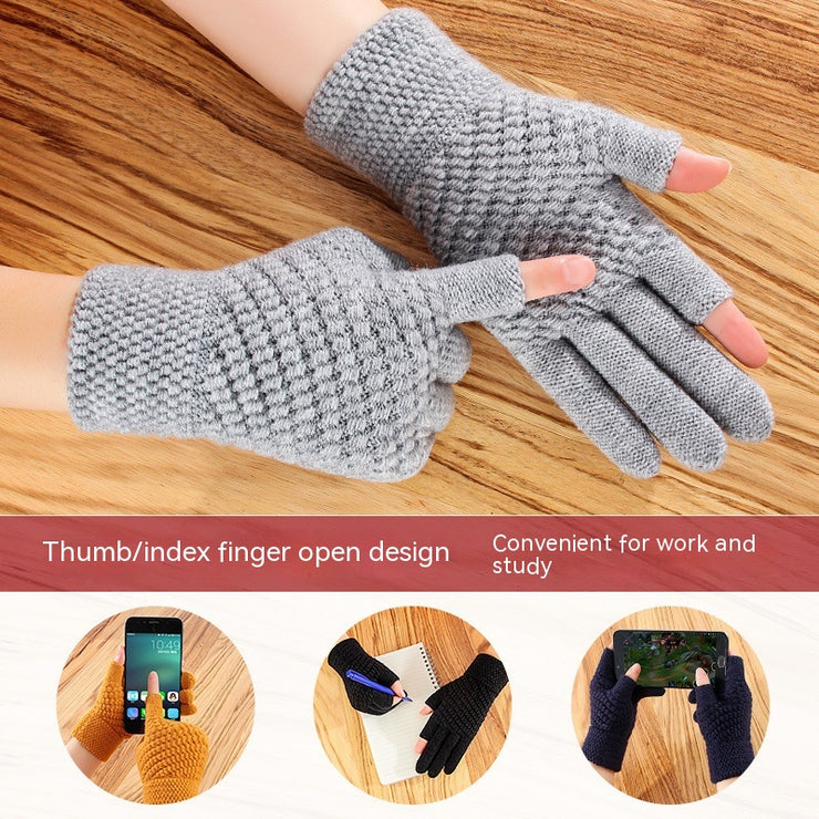 Thickened Fleece Winter Riding Gloves