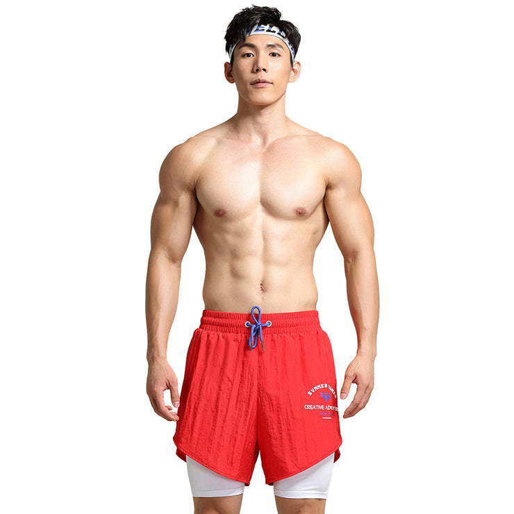 Double-layer Sports Pants Basketball Track And Field Quick-drying Beach Shorts