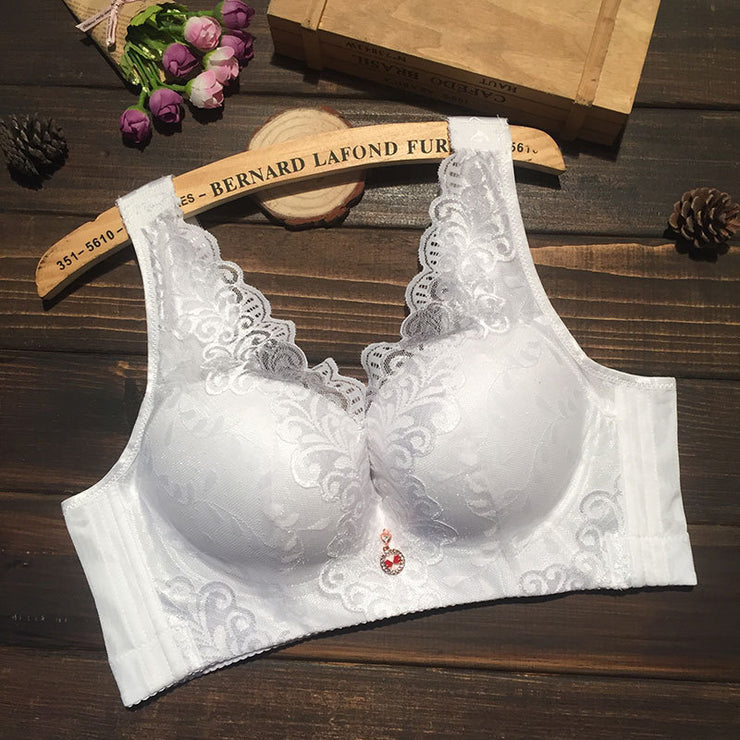 Oversized Bra Centerless Underwire Bra Wide Strap Adjuster Thin Large Cup Bra