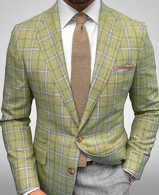 Men's Striped Blazer Casual Slim Fit