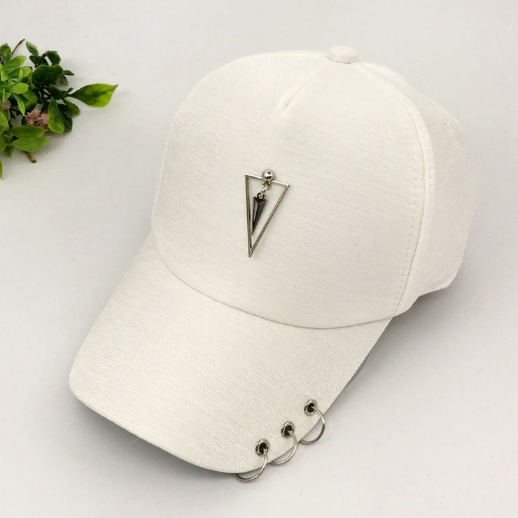 Male And Female Personality Metal Buckle Sun Baseball Hat