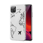 Airplane Map Mobile Phone Case Mobile Phone Transparent Soft