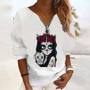 Women's Fashion Halloween Printed Sweater