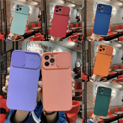 Pure Lens Sliding Window Mobile Phone Case Cover Sliding