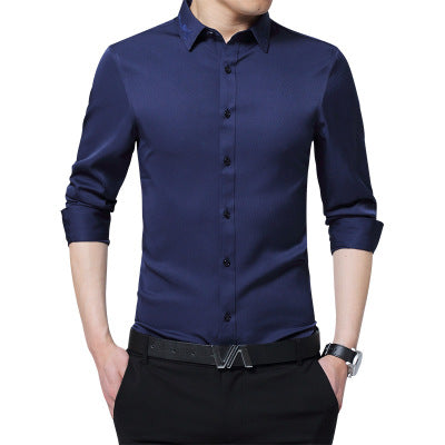 Solid color business work wear work shirt