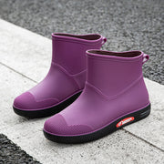 Waterproof Women's Rain Boots Wear Cute Fashion Short Tube