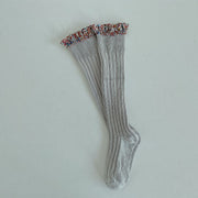 Double needle children's socks, middle tube, girls' socks, trendy socks