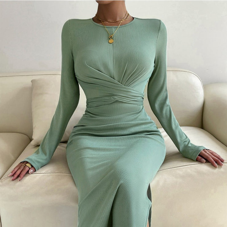 Women's Knitted Jumpsuit Bottoming Skirt Slim-fit Slimming Dress